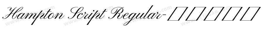 Hampton Script Regular字体转换